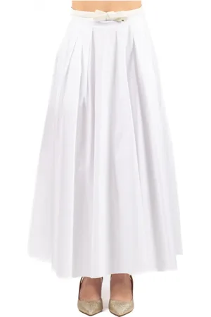 Elisabetta Franchi Rokken, Dames, Wit, L, Elegante Zwarte Rok