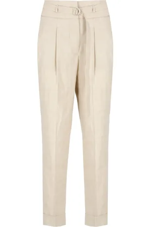 PESERICO SIGN Broeken, Dames, , M, Wol, Linnen en Wol Broek
