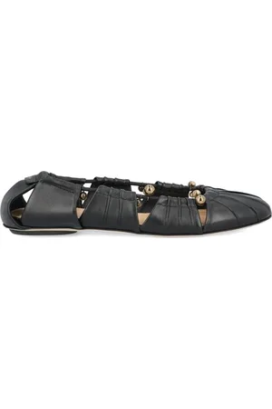 Chloé Schoenen, Dames, Zwart, 40 EU, Leer, Zwarte Ballerina