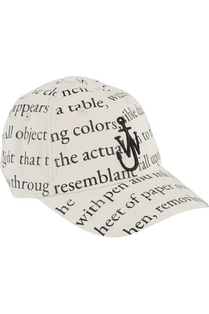 J.W.Anderson Accessoires, Dames, Wit, ONE Size, Katoen, Ivoor Baseballpet met Contrastlogo