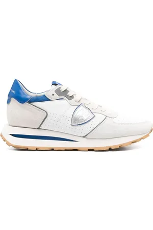 Philippe model Schoenen, Heren, Veelkleurig, 43 EU, Hoge Top Blauwe Hak Sneaker