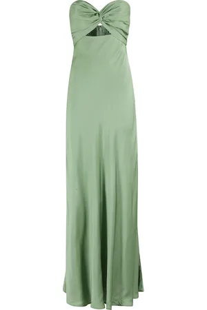Essentiel Antwerp Kleedjes, Dames, Groen, M, Groene Strapless Midi Jurk