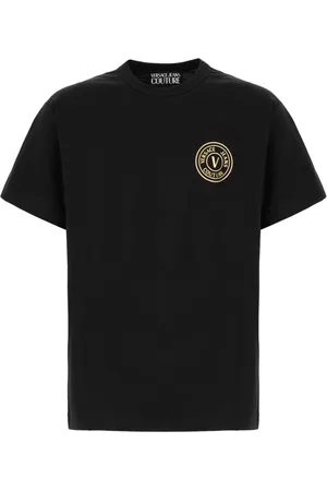 VERSACE Tops, Heren, Zwart, XL, Katoen, Casual Katoenen T-Shirt voor Mannen