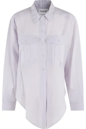 Isabel Marant Blouses & Shirts, Dames, Roze, S, Katoen, Paarse Katoenen Voile Shirt
