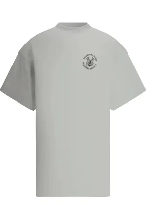 Balenciaga Tops, Heren, Wit, L, Grijze Logo Sleutel Print T-shirt