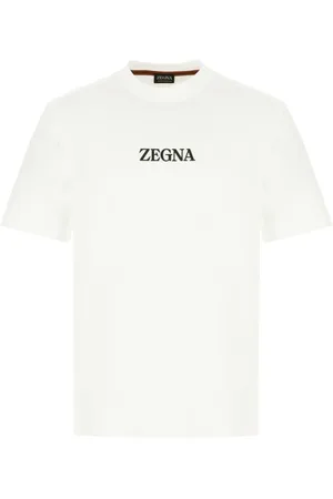 Ermenegildo Zegna Tops, Heren, Wit, XL, Katoen, Casual Katoenen T-Shirt voor Mannen