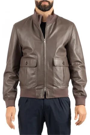 BROOKSFIELD Jassen, Heren, Bruin, 2Xl, Leren Jas