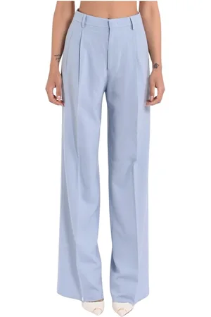 TAGLIATORE Broeken, Dames, Blauw, S, rechte viscose broek