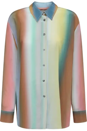 Paul Smith Blouses & Shirts, Dames, Veelkleurig, S, Zijden Multi Shirt Elegant Ontwerp