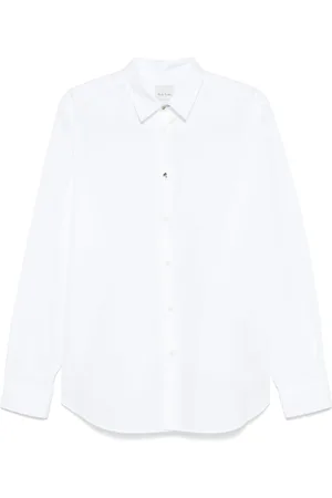 Paul Smith Overhemden, Heren, Wit, M, Katoen, Wit korte mouwen overhemd