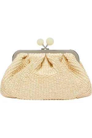 Max Mara Tassen, Dames, , ONE Size, Katoen, Crème Pasticcino tas kleine clutch