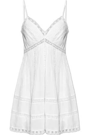 LOVESHACKFANCY Kleedjes, Dames, Wit, L, Katoen, Jurk Docila