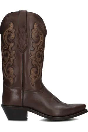 Bootstock Schoenen, Dames, Bruin, 36 EU, Leer, Bruine Western Cowgirl Laarzen