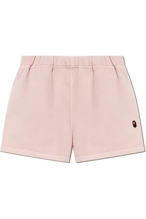A Bathing Ape Korte broeken, Dames, Roze, S, Katoen, Logo shorts