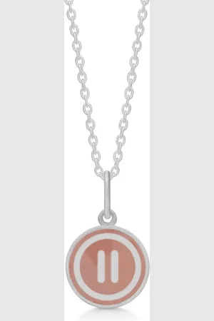 Frk Lisberg Accessoires, Dames, Grijs, L, Rosa Zilver Pauze Ketting Hanger