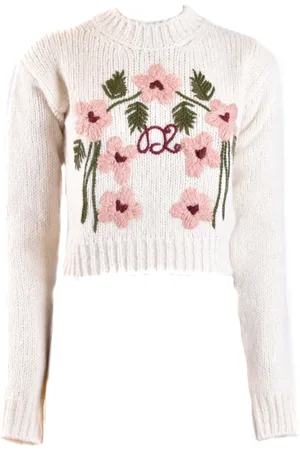 Dsquared2 Truien, Dames, Wit, S, Stijlvolle Sweaters voor een Trendy Look