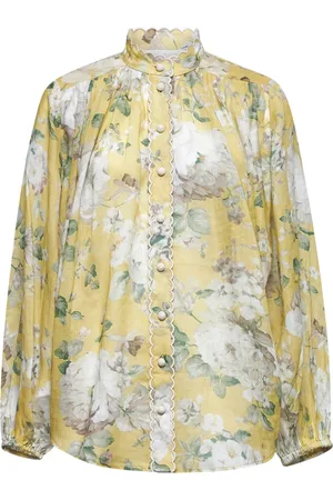 ZIMMERMANN Blouses & Shirts, Dames, Veelkleurig, XS, Bloemen zijden blouse