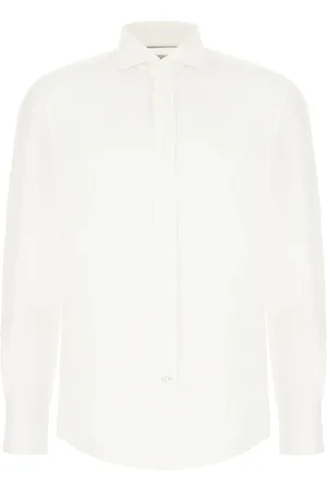 Brunello Cucinelli Overhemden, Heren, Wit, M, Stijlvolle Overhemden Collectie