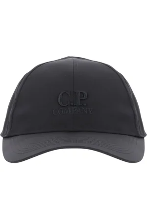 C.P. Company Accessoires, Heren, Blauw, ONE Size, Nylon, Nylon Logo Hoed met Verstelbare Sluiting