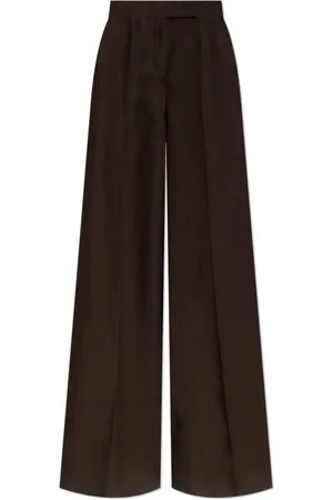 Max Mara Broeken, Dames, Bruin, S, Linnen, Broek Sequoia