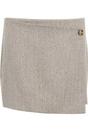 My Essential Wardrobe Rokken, Dames, , 2Xl, Wikkelskirt in Havermeel Melange