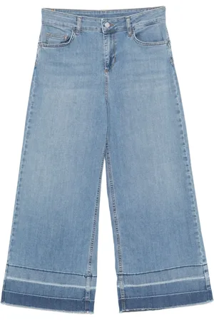 Liu Jo Jeans, Dames, Blauw, W31, Denim, Blauwe Denim Jeans met Geborduurd Logo