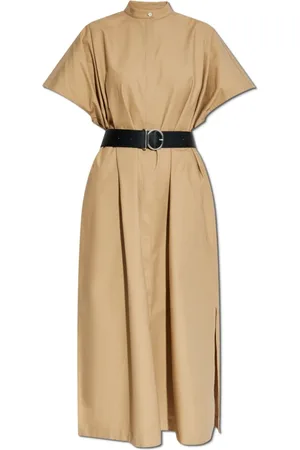 Jil Sander Kleedjes, Dames, Bruin, S, Katoen, Katoenen jurk