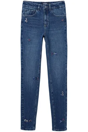 Desigual Jeans, Dames, Blauw, S, Katoen, Blauwe Skinny Jeans Lente/Zomer Collectie