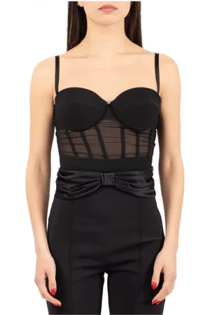 Elisabetta Franchi Tops, Dames, Zwart, S, Elegante Bodywear Collectie