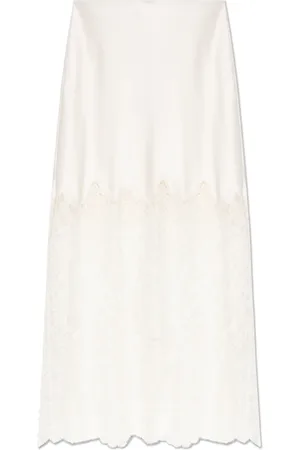 LOVESHACKFANCY Rokken, Dames, Wit, M, Polyester, Rok Ilene