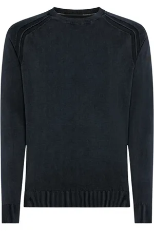 RRD Truien, Heren, Blauw, 2Xl, Blauwe Gebreide Trui Techno Wash Round
