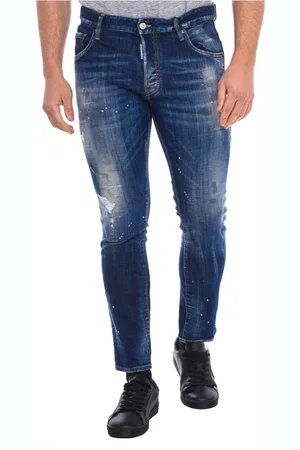 Dsquared2 Jeans, Heren, Blauw, S, Katoen, Straight Cut Lange Broek