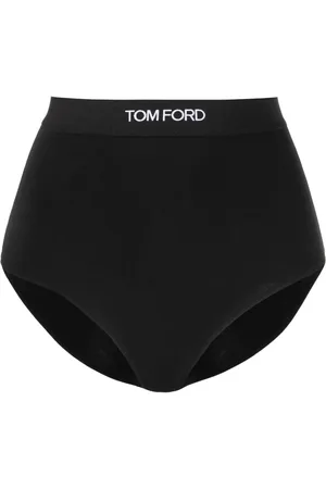 Tom Ford Ondergoed, Dames, Zwart, S, Logo Band High-Waisted Ondergoed Slips