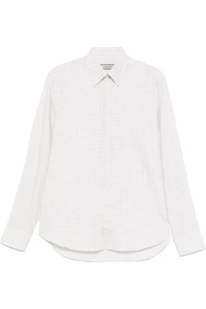 CANALI Overhemden, Heren, Roze, 5Xl, Geruite lange mouw knoopblouse