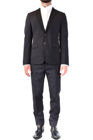 Dsquared2 Pakken, Heren, Zwart, L, Wol, Stijlvolle Zwarte Wollen Jas