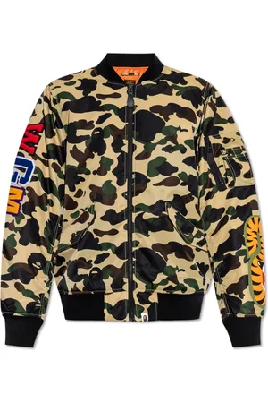 A Bathing Ape Jassen, Heren, Veelkleurig, L, Nylon, Jas met moro patroon