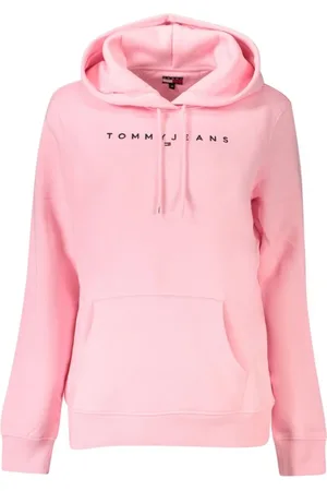 Tommy Hilfiger Sweatshirts & Hoodies, Dames, Roze, L, Katoen, Roze Katoenen Dames Sweater Hoodie