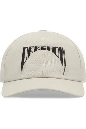 Rick Owens Accessoires, Heren, Grijs, L, Katoen, Logo Baseballpet van Katoen
