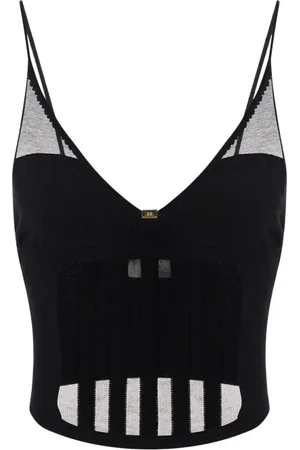 Elisabetta Franchi Tops, Dames, Zwart, S, Stijlvolle Top voor Vrouwen