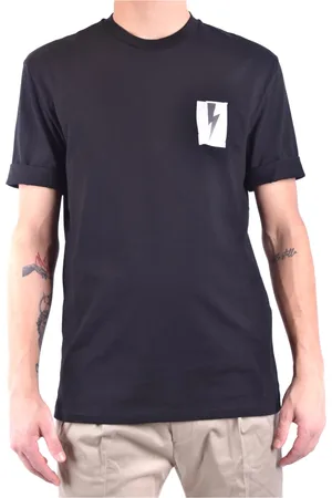 Neil Barrett Tops, Heren, Zwart, S, Stijlvolle T-shirts voor Mannen en Vrouwen