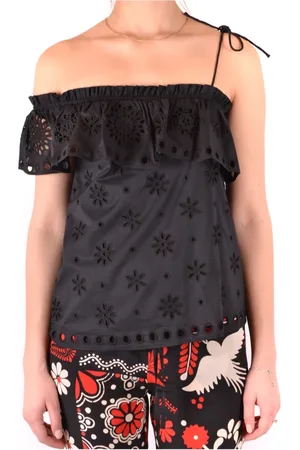 RED Valentino Tops, Dames, Zwart, S, Stijlvolle Tops voor Vrouwen