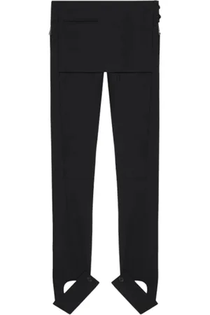 Courrèges Broeken, Dames, Zwart, S, Zwarte Stijlvolle Polywool Broek