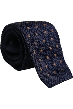Dolce & Gabbana Accessoires, Heren, Blauw, ONE Size, Wol, Blauw Polka Dot Zijden Stropdas
