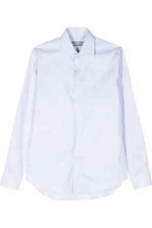 CANALI Overhemden, Heren, Blauw, 4Xl, Katoen, Lichtblauwe Micro-Dot Katoenen Overhemd