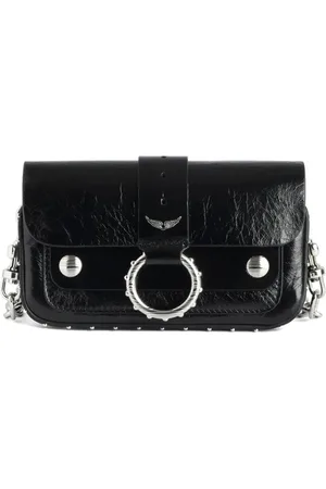 Zadig & Voltaire Tassen, Dames, Zwart, ONE Size, Zwarte Kate Tas met Zilveren Studs