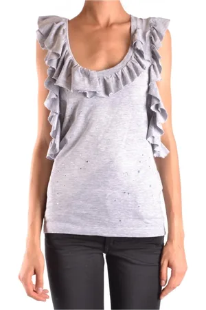 Dsquared2 Tops, Dames, Grijs, S, Stijlvolle Tops voor Vrouwen