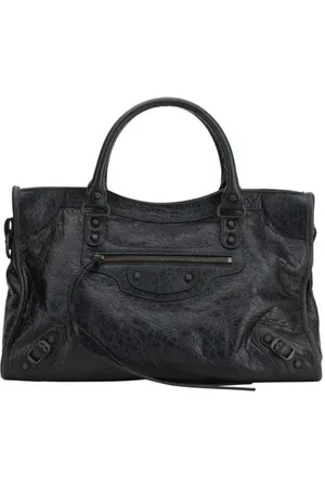 Balenciaga Tassen, Dames, Zwart, ONE Size, Katoen, City S Handtas