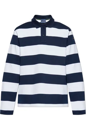 Paul & Shark Tops, Heren, Blauw, M, Katoen, Lange mouw polo