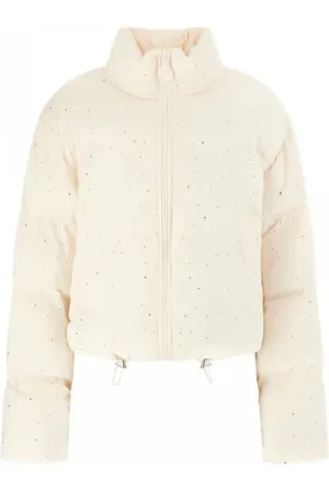 Guess Jassen, Dames, Wit, XS, Antonia Jas Mode Stijl