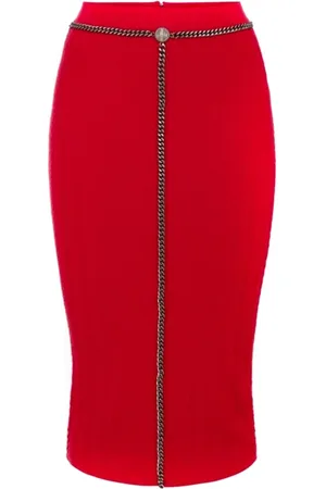 Elisabetta Franchi Rokken, Dames, Rood, M, Stijlvolle Rokken voor Vrouwen